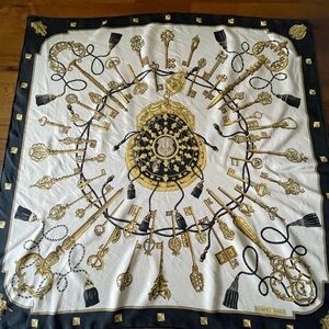 Hermès Les Cle Key Silk Scarf.